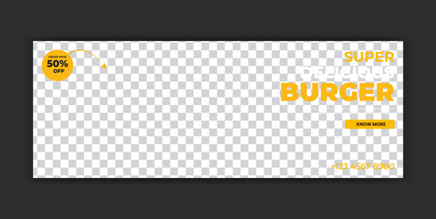 Food Restaurant Social Media Instagram Post Facebook Cover Page Timeline Web Banner Template Design 