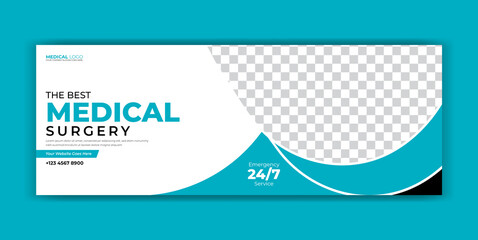 Medical Doctor Healthcare Center Social Media Instagram Post Facebook Cover Page Timeline Web Banner Template Design 