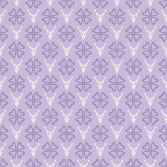 Background pattern with simple decorative ornamentation on purple backdrop, wallpaper. Seamless pattern, texture. Vector illustration for design.