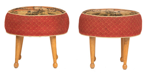 Midcentury Upholstered Stools c.1950