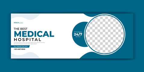 Medical Doctor Healthcare Center Social Media Instagram Post Facebook Cover Page Timeline Web Banner Template Design 