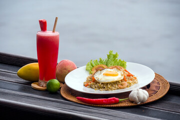 Breakfast by the sea.