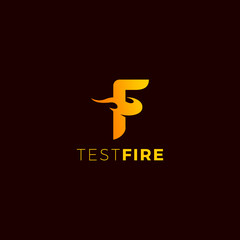 Test Fire Logo Simple and Modern Design