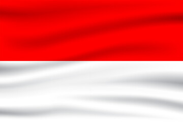 Waving flag of Indonesia. Flag Indonesia. Vector illustration of Thailand 3D icon