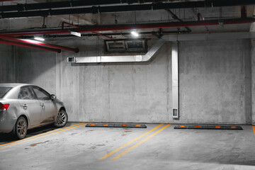 Underground car parking in the shopping center