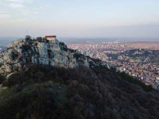 Obraz premium Aerial view of Saint Demetrius church near Asenovgrad, Bulgaria
