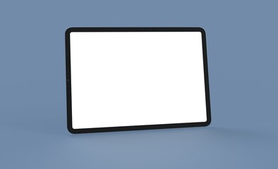Tablet pc  computer with blank screen 3d