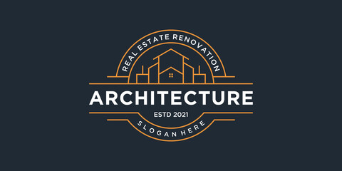 Set of building architecture emblem collection, real estate logo design symbols for your branding, company and business.