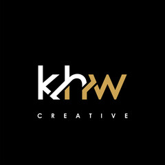 KHW Letter Initial Logo Design Template Vector Illustration