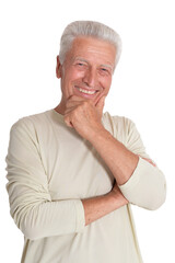 portrait of smiling  senior man