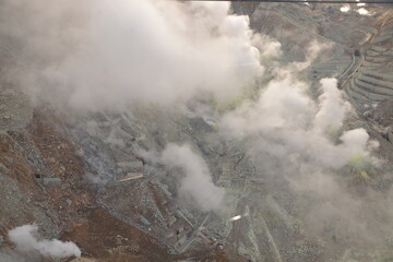 Owakudani in Hakone National Park near Mount Fuji, Japan
