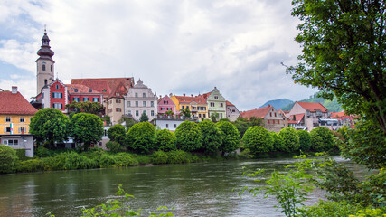 Fototapeta na wymiar Altstadt Frohnleiten an der Mur, Steiermark, Österreich