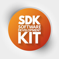 SDK - Software Development Kit acronym, technology concept background