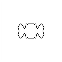 Candy line icon. Simple style candy feast poster background symbol. Logo design element. T-shirt printing. Vector for sticker.