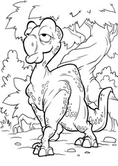 Coloring book for children with a dinosaur