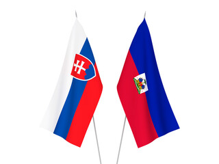 Republic of Haiti and Slovakia flags