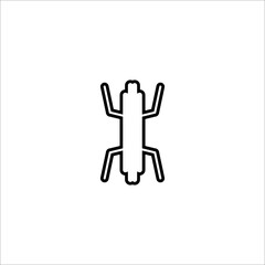 Robot line icon. Simple style artificial intelligence technology poster background symbol. Logo design element. T-shirt printing. Vector for sticker.