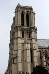 Paris (France). Tower of the Cathedral of Notre Dame in the city of Paris
