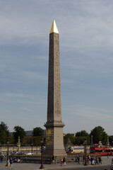Fototapeta na wymiar Paris (France). Obelisk of Luxor in the Place de la Concorde in the city of Paris