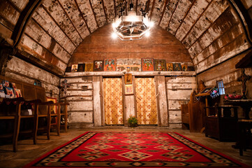 Obraz premium Old wooden church in Ciucea Romania Octavian Goga