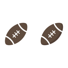 American football ball icon, modern minimal flat design style