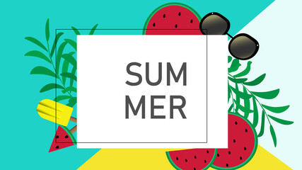 Tropical summer background vector