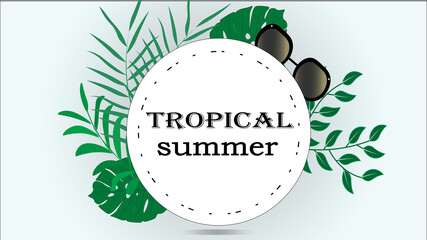 Tropical summer background vector