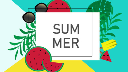 Tropical summer background vector