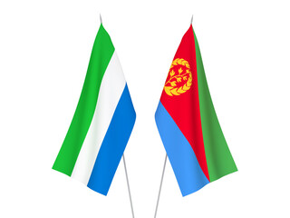 Sierra Leone and Eritrea flags