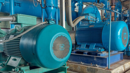 Fototapeta premium Electric motor factory equipment.