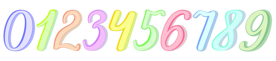 Vector isolated collection of numbers.