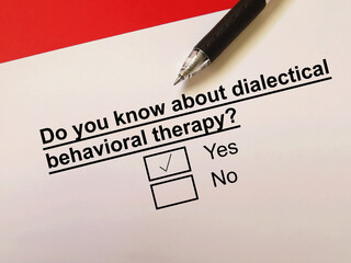 Fototapeta premium Questionnaire about therapy