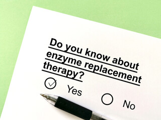 Obraz premium Questionnaire about therapy