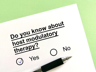 Questionnaire about therapy