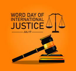 world day for international justice vector image, july 17