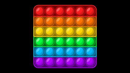 poppit popit pop-it square toy vector