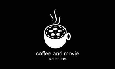 Coffee and movie Logo Design template.