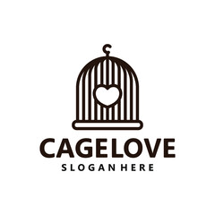 Cage Love Birds Logo Designs