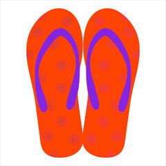 Flip flops icon. Vector illustration.