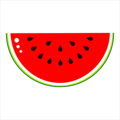 Watermelon slice icon.Vector illustration.