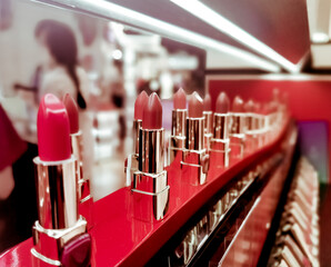 lipstick on a mirror