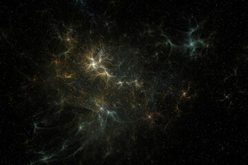 Abstract fractal wallpaper of a computer generated image. Looking like a universe nebula full of...