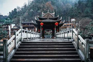 Obraz premium Attractions in Phoenix Ancient City, China