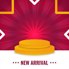 new arrival social media banner sales. New Product launching banner good for marketing and advertisement.