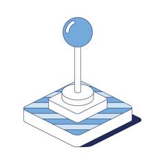 Handle control game. Vector 3d line isometric, color web icons, new flat style. Creative design idea for infographics.