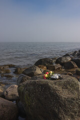 funeral flowers arrangement, burial at sea