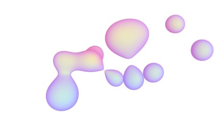 Movement of an abstract flow of colorful liquid molecules of a simple shape. Seamless animation looping.