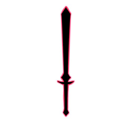 Dark and red sword