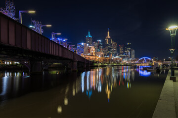 Fototapeta na wymiar Melbourne City by night