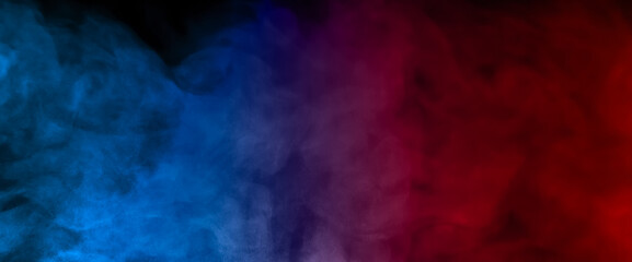 Plakat colorful smoke steam isolated black background